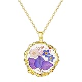 Hefestus Birth Flower Necklaces for Women,July