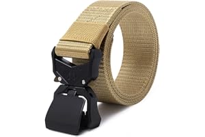 Nelbons belt Tactical Belt, Military Hiking Rigger 1.5" Nylon Web Work Belt with Heavy Duty Quick Release Buckle