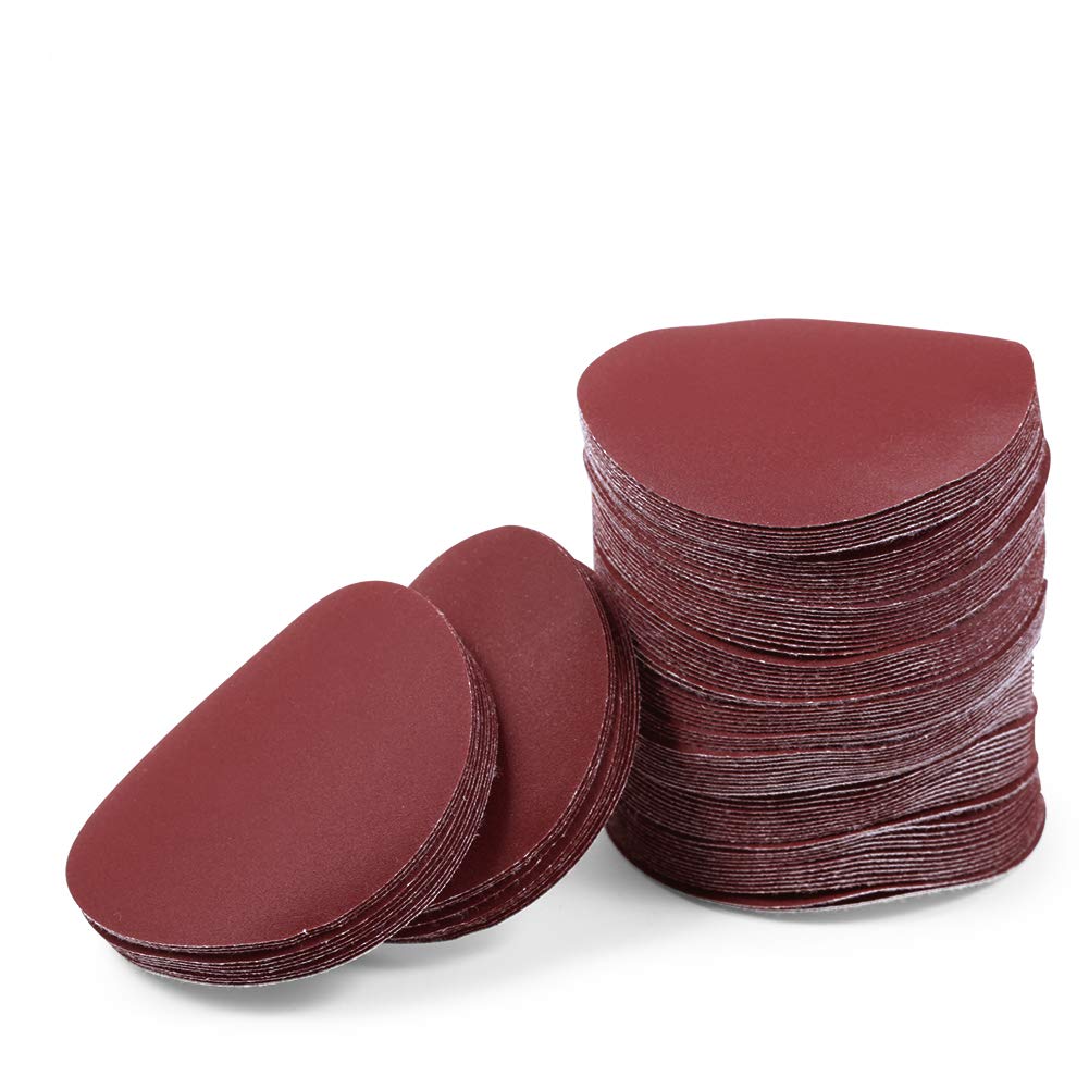 LEONTOOL Sanding Discs 3 Inch 400 Grit Hook and Loop Sandpaper 100Pcs Sanding Pad NO-Hole Aluminum Oxide Random Orbital Sander