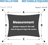 swift Sun Shade Sail 2m x 3m Water-Resistant PES Polyester Grey view 8