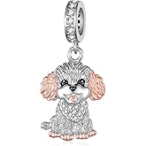 Yorionke Poodle/Pomeranian/Pug/Highland Cow Charm 925 Sterling Silver Cute Animal Charm for Bracelets Animal Jewelry Gifts for Women