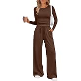 LILLUSORY 2 Piece Lounge Sets for Women 2026 Fall Fashion Outfits Sweat Set | Airport Travel Outfits, Athleisure Workout Set SweatSuits, Winter Fall Clothes, Two Piece Activewear Matching Loungewear Set