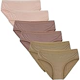 Women's Cotton Bikini Brief Underwear,Breathable Stretch Comfort Hipster, Multipacks