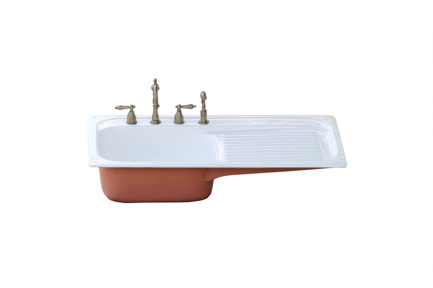 Amazon Com 42 Farm Sink Red Single Drainboard Drop In Cast Iron