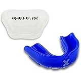 XCELER8 Athletics Youth Mouth Guard for Sports - Custom Fit, Chew Resistant Protection for Football, Boxing, MMA, Hockey, Lacrosse and More | Comes with Vented Case