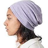 CHARM Womens Organic Cotton Beanie Hat - Mens Slouchy Beanie Made in Japan Chemo Hat