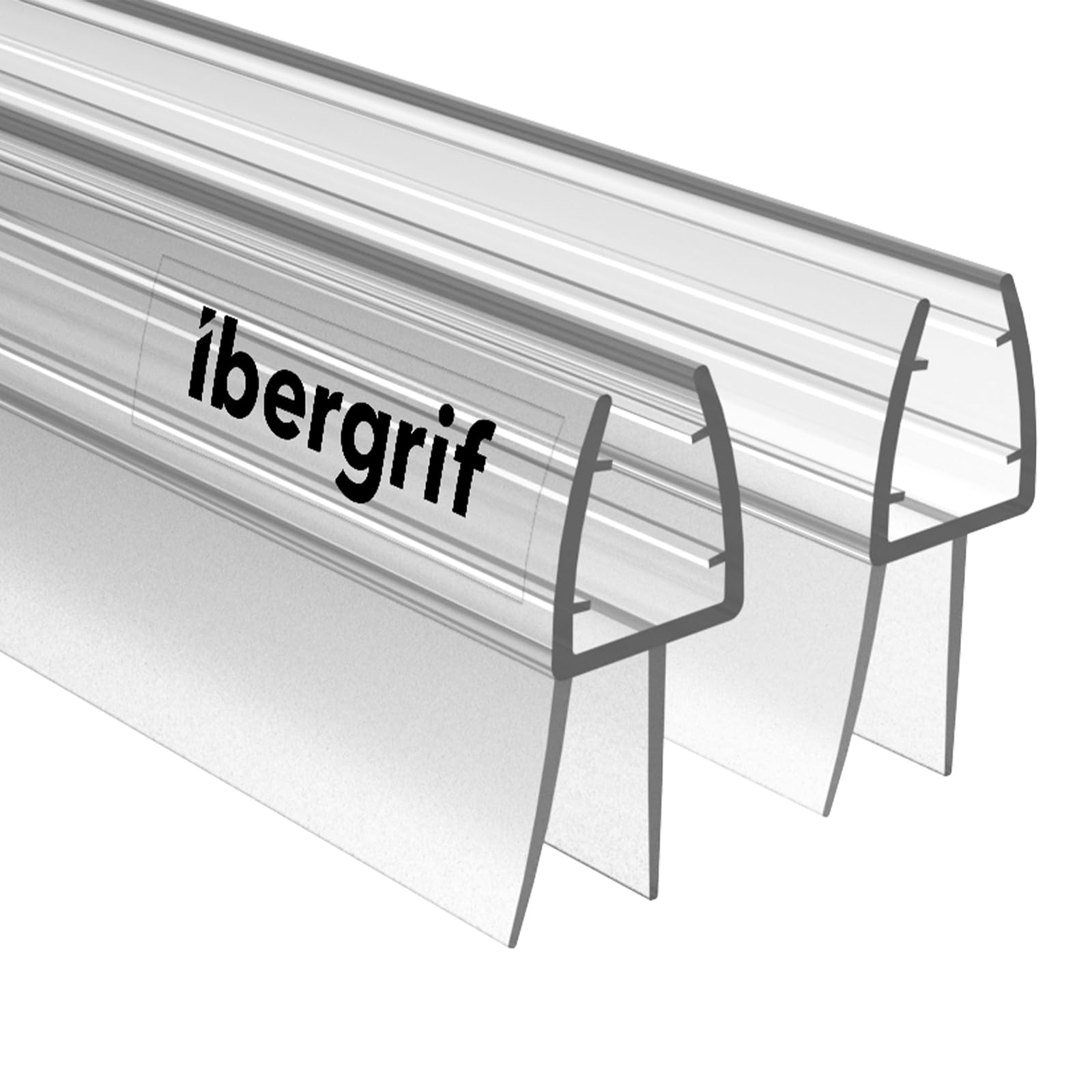 Ibergrif 2 Pack 800mm Bath Shower Screen Door Seal Strip for 5-8mm Glass Door Adjustable Length (Straight) M102-80