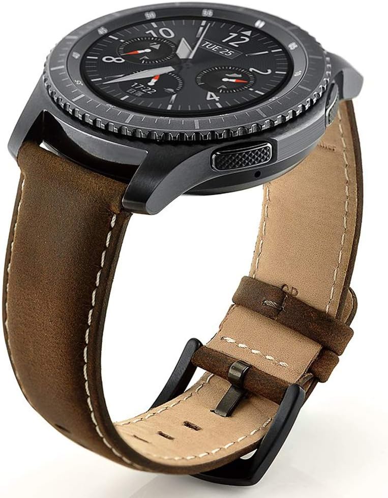 DBoer for S3 Classic Watch Band Replacement Bands Watch Band Leather g3 Samsung Watch Bands Brown