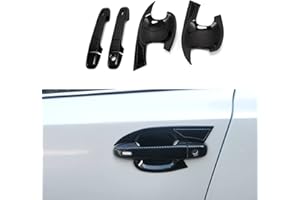 MICROCK Front Out Door Handle Bowl Cover Trim for Toyota C-HR CHR 2018 2019 2020 2021 2022 2023 2024, Carbon Fiber 4pcs