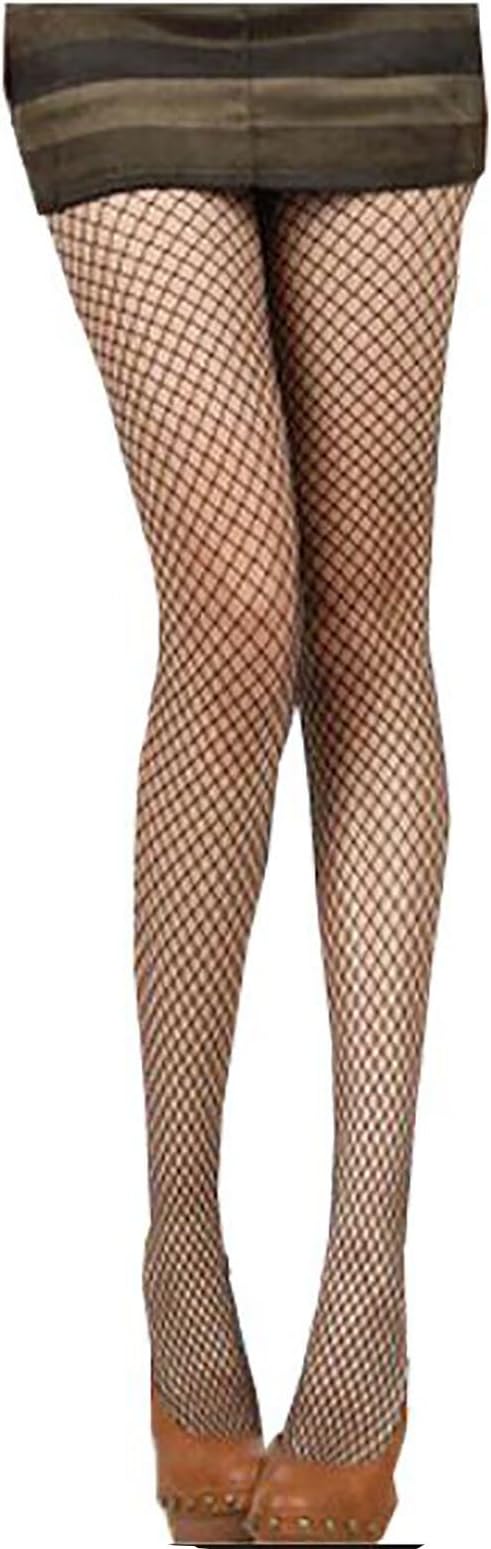 Polo hony Women Sexy Black Fishnet Net Pattern Burlesque Hoise Pantyhose Tights（Medium FIshnet Black,One Size）