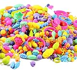 Looching 165pcs Kids Pop Beads Set Creative Jewelry Snap Kit DIY Necklace Bracelet Art Crafts Gift Toys for Kids Girls