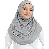 Prien Plain Ready To Wear Hijab for Women, Muslim Instant Turbans, Soft Jersey Scarf, Islamic Clothes, Long Hijabs, Abaya