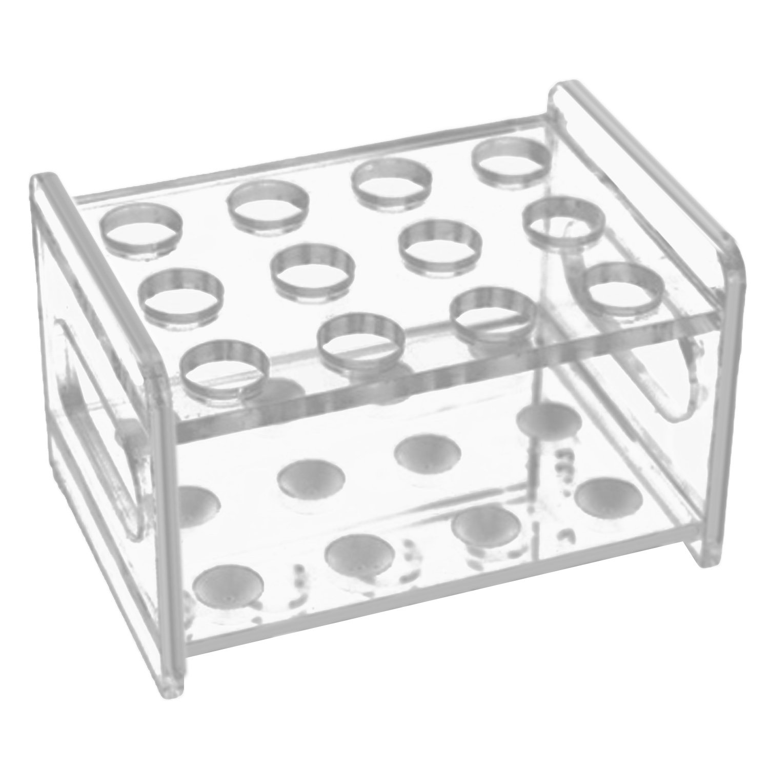 12 Slots Acrylic Strong Test Tube Cups Holder Organizer Rack for