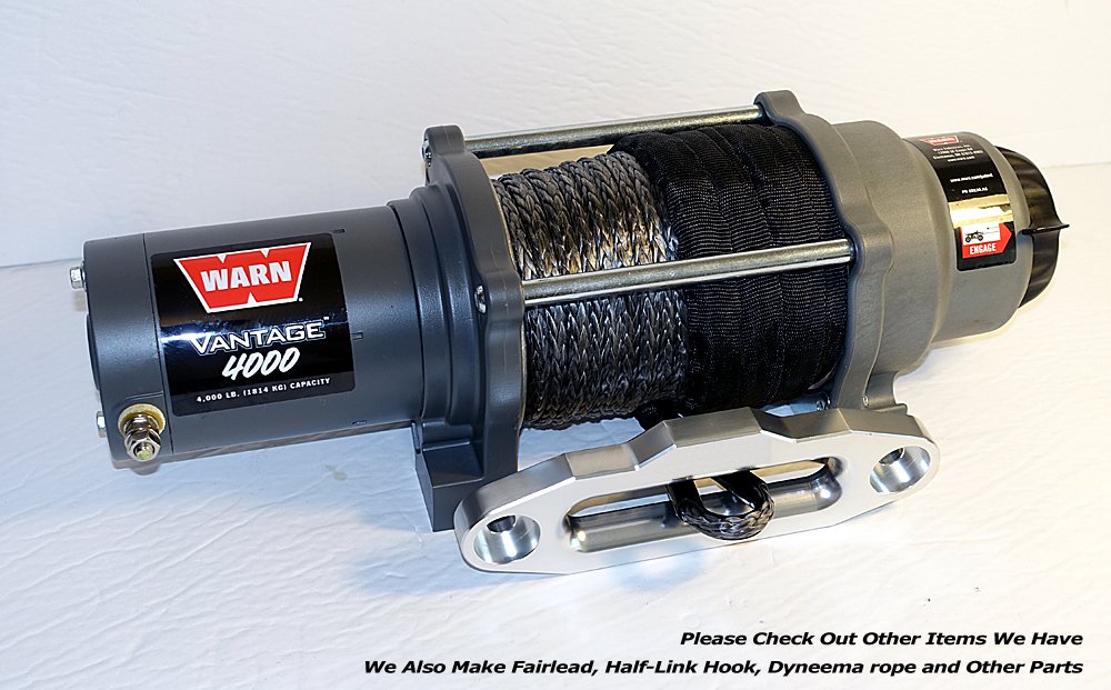 152.4MM Mount Ranger UTV Side Side Aluminum Hawse Fairlead Synthetic