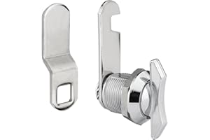 GNELLKOOR Thumb Operated Offset Cam Lock, 5/8 Inch Replacement Keyless Compartment Latch for Mounting in RV Compartment Camper Storage Door Cabinet Mailbox Drawer, Fits on 0.39" (10mm) Max Door Thickness