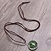 LUOEM Oval Pendant Flower Pressed Necklace Dried Leaves Clover Necklace for Women Girls