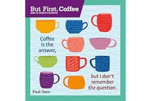But First Coffee | 2025 7 x 14 Inch Monthly Mini Wall Calendar | Plastic-Free | Brush Dance | Drink Beverage Shop Café Beans