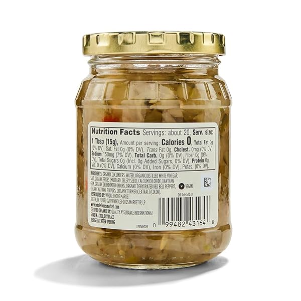 365 BY WHOLE FOODS MARKET, ORGANIC DILL RELISH, 10 OZ