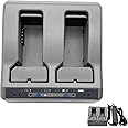 Liyuusi Dual Battery Charger for Trimble GPS S8 S6 R6 R7 R8 R10 Battery, New Update Dual Charger for Trimble Total Station GNSS GPS RTK Battery