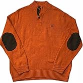 Chaps Men's Classic Fit Twist Button Mock Sweater