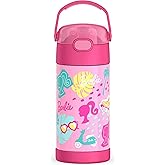 Garrafa térmica Thermos Funtainer com canudo, 354 ml, Barbie