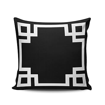 Amazon Com Fanaing Black And White Greek Key Pillowcase Home Sofa