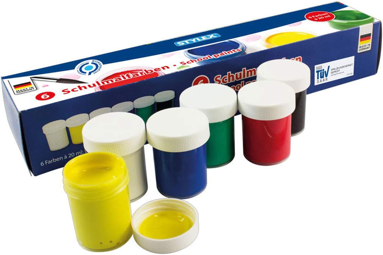 Stylex 20 ml School Paint Jars (6-Piece)