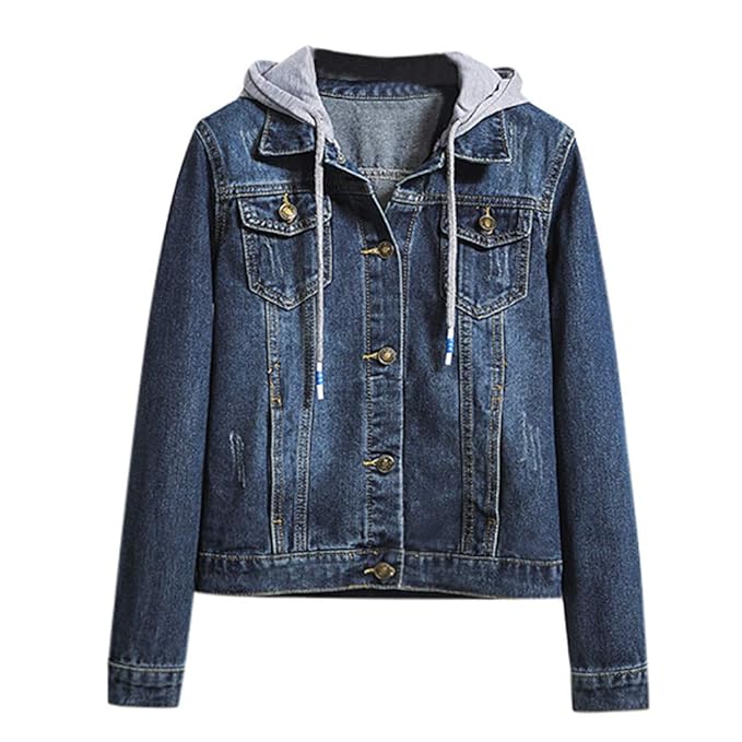 Rosatro Women Jackets Denim Ladies Casual Full Sleeves Comfort Fit