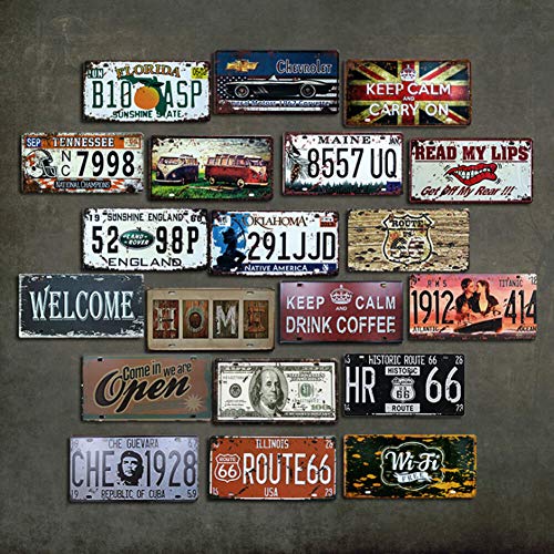 Ayiguri Vintage Feel Wall Decor Car Vehicle License Plate SPTE Souvenir Tinplate Metal Sign Poster Plaque 12 x 6 Inches (Danger Keep Out)