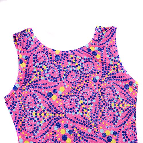 Wah Na Toddler Girls Pink Bubble One Piece Gymnastics Unitard For 6x