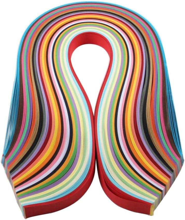 Qingsun Paper Quilling Strips Set 260 Strips 26 Colors Quilling Paper Strips 39cm Length 3/5/7/10mm Width Quilling Paper(39cm7mm)