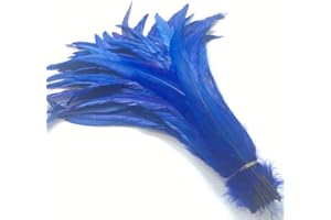 Shekyeon 12-14inch Rooster Tail Feather Used Hats Costume Decoration Pack of 50
