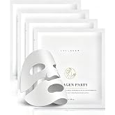 Overnight Hydrogel Mask with 80,000ppm Marine Collagen (300-500Da), Deep Hydrating &amp; Firming Collagen Face Mask, Pore Minimizing &amp; Wrinkle Care, Korean Skincare for All Skin Types | 4 Pack