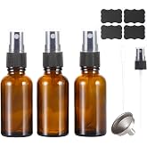 ALIFEIA 1 oz Amber Glass Spray Bottles,Small Empty Fine Mist Refillable Travel Spray Bottle for Cleaning,Perfume,Aromatherapy,Cosmetic Sprays,Hair,Essential Oils with Fine Mist Dispenser（3 Pack）