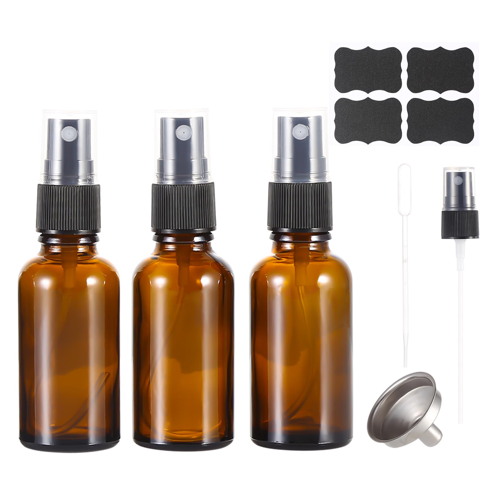 Photo 1 of ALIFEIA 1 oz Amber Glass Spray Bottles,Small Empty Fine Mist Refillable Travel Spray Bottle for Cleaning,Perfume,Aromatherapy,Cosmetic Sprays,Hair,Essential Oils with Fine Mist Dispenser?3 Pack?