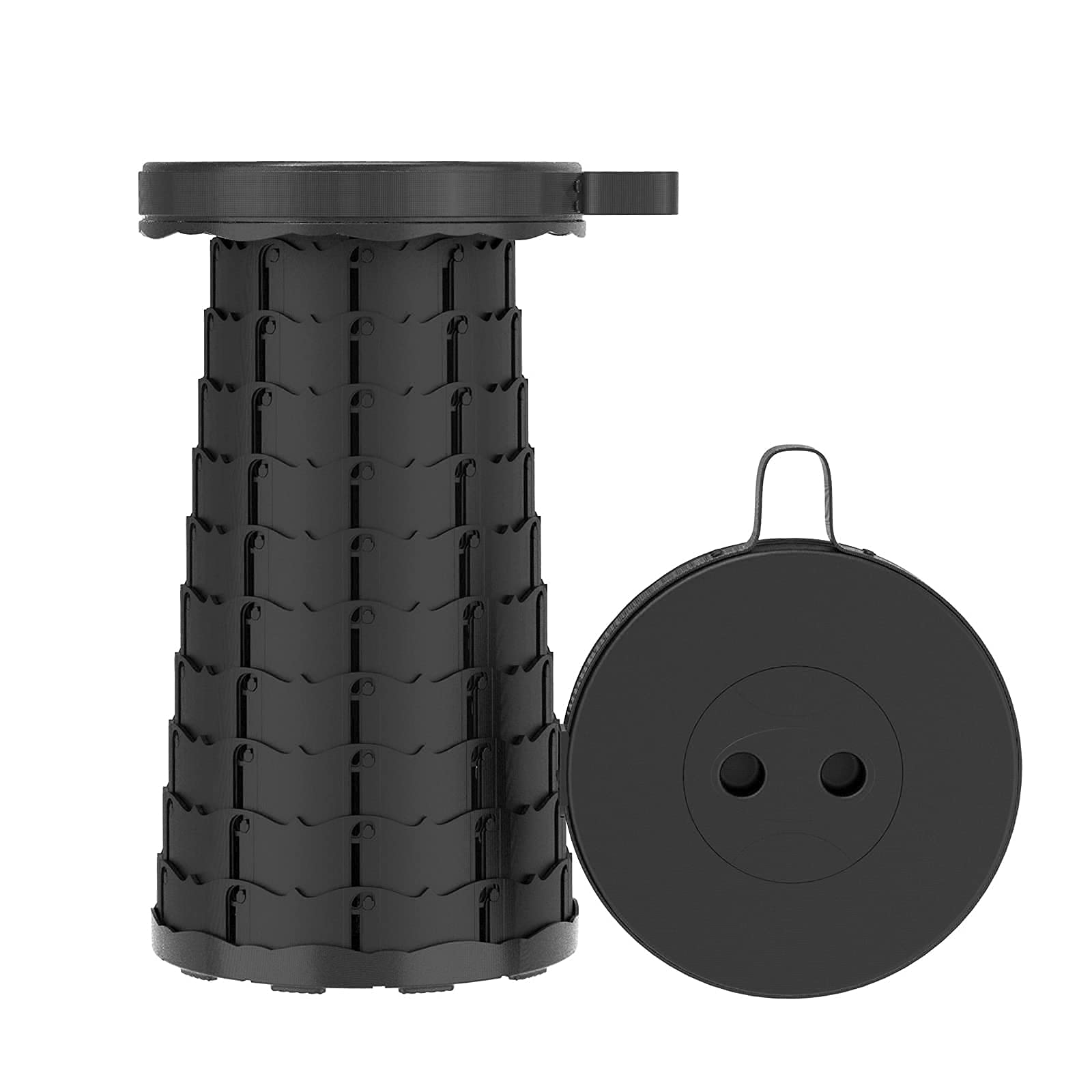 ZJT Portable Telescopic Stool, Folding Camping Stool, Retractable Lightweight Stool,Foldable Seat Stool with Bearing Capacity of 150 KG, Suitable for Travel Fishing Hiking BBQ Picnic Outdoor Use