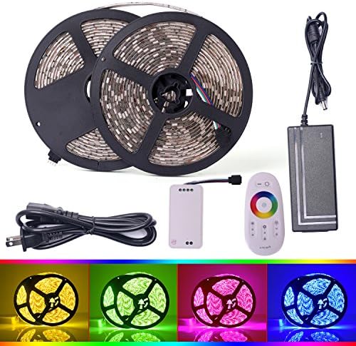 ALight House 2.4Ghz Remote Controlled LED Light Strip Kit 32.8feet SMD5050 600LEDs Waterproof include Power Adapter for Indoor and Outdoor Decoration Lighting