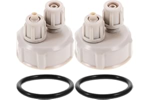SHINEOFI 2Pcs DIY CO2 Bottle Cap Valve for Aquarium Reactor, Sealing Caps for Aquarium Plants and