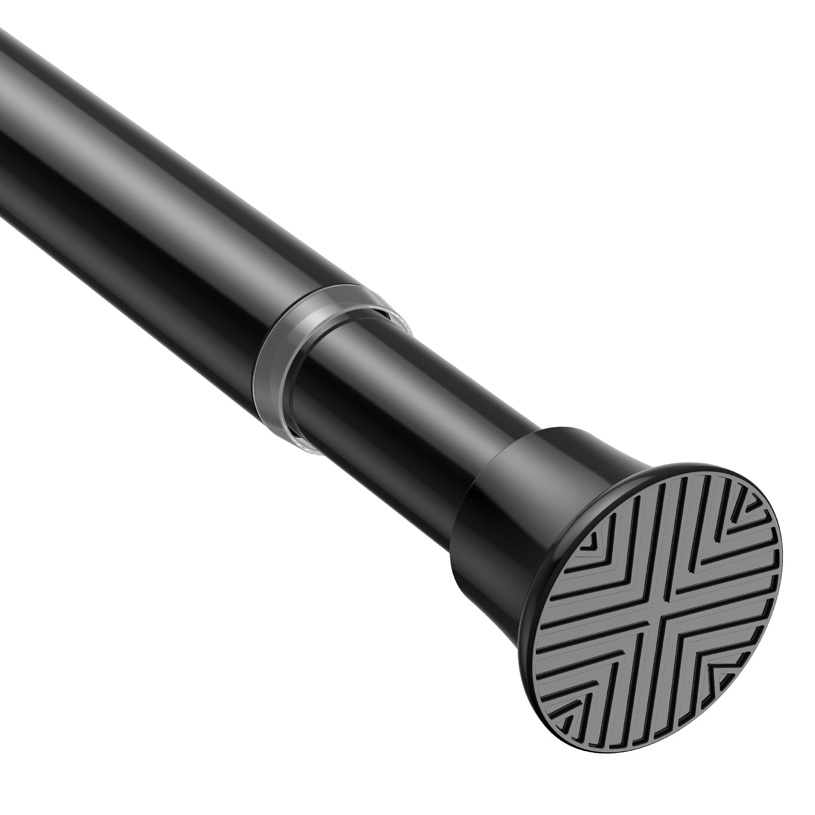 Photo 1 of AIZESI Black Adjustable Tension Curtain Rod, 31-63 Inch Spring No Drill Stainless Steel Shower Rods for Bathroom?Closet ?Window–Rust Resistant?Non-Slip