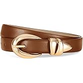 AI DEEBLUE Fashion Waist Belt with Gold Buckle Women's Belts for Jeans Stylish Leather Belts for Women