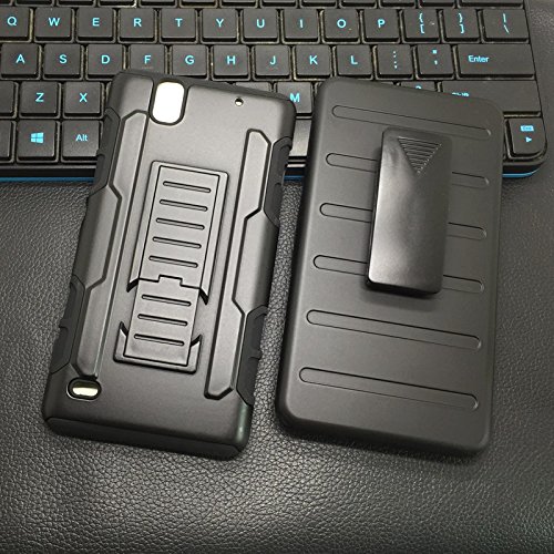 Xperia C4 Case, FRKJ® Black Advanced Armor Hard Hybrid Military Case Cover For Sony Xperia C4 E5333 E5306 E5303 E5353 E5343 E5363