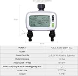Aqualin Sprinkler Water Timer 2 Zone with Large FSTN LCD Screen view 5