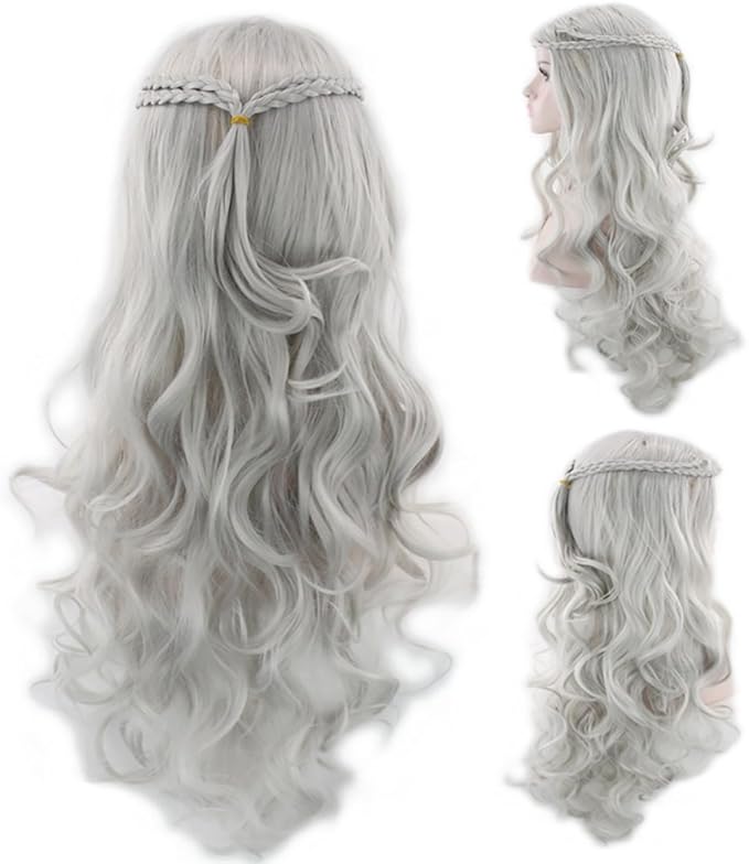 Perucke silber lang Clearance