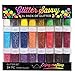 Korlon Glitter Powder Shakers, Extra Fine Glitter Set, Arts and Crafts Supplies Loose Cosmetic Glitter, Great for Slime, Scrapbooking, Face, Body, Nail Arts, Holiday Craft, Assorted Colors (Set of 6)