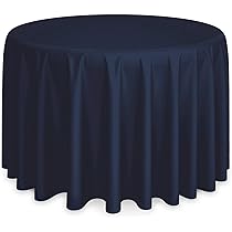 Nappe Ronde Aspect Lin 274,3 Cm Lourde Pour Cuisine, Salle à Manger, Décoration D'intérieur
