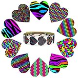 Heart Stickers Roll | These 10 Vibrant Color Designs make up The Best Assorted HEART STICKERS ROLL on Amazon | Includes a full 130 1.5