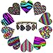 Heart Stickers Roll | These 10 Vibrant Color Designs make up The Best Assorted HEART STICKERS ROLL on Amazon | Includes a full 130 1.5