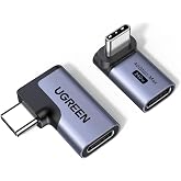 UGREEN 40Gbps Right Angle USB C Adapter Combo, 2-Pack 90 Degree Converter | Compatible with MacBook Pro/Air, Steam Deck, Switch, ROG Ally, Thunderbolt 4, iPhone 16/17, iPad
