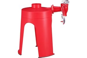 jojofuny Red Soda Drink Dispenser with Faucet for Bottles, Leakproof Upside-Down Soda Stand, Portable Drink
