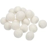 PATIKIL Wool Felt Balls Beads Wool Felting Pom 2cm 20mm White for Home Decor DIY Crafts Handcrafts Project Pack of 20